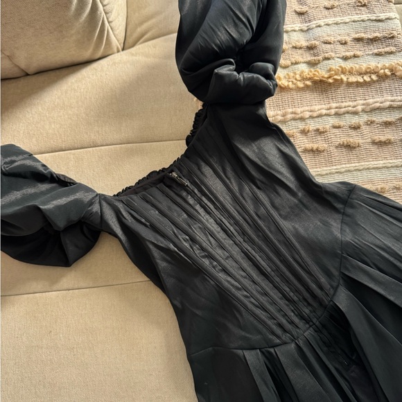 LPA Black Puff Sleeve Mini Dress - Picture 2 of 4